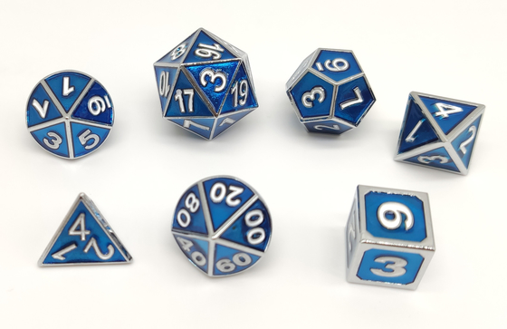 ISO9001은 RPG 주사위 지정된 절묘한 조각 다면체 금속 재료를 페인트를 칠했습니다