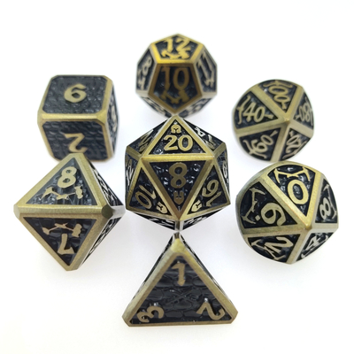 DND 또는 RPG 주사위용 주사위 세트 실용적인 도금 날카로운 화려한 금속