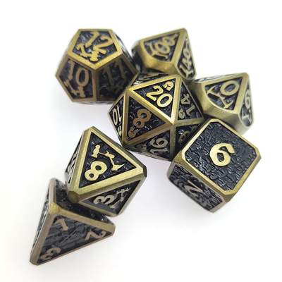 DND 또는 RPG 주사위용 주사위 세트 실용적인 도금 날카로운 화려한 금속
