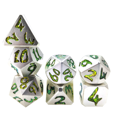 정확성 RPG Dice7 주사위는 탁상용 게임 금속에 대하여 친절하게 설정했습니다 다면체
