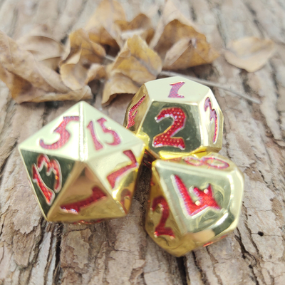 RPG 카드 게임용 D4, D6, D8, D10, D12, D20 및 D%의 고급 다면체 주사위 세트