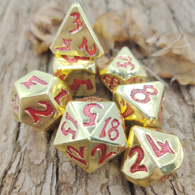 RPG 카드 게임용 D4, D6, D8, D10, D12, D20 및 D%의 고급 다면체 주사위 세트