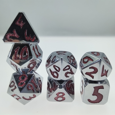 Rpg 게임을 위한 가느다란 조각 빨간 향기가 없는 가벼운 다기능 다면체 주사위 주사위 세트 훈도병 7 PC 치수 12 센티미터