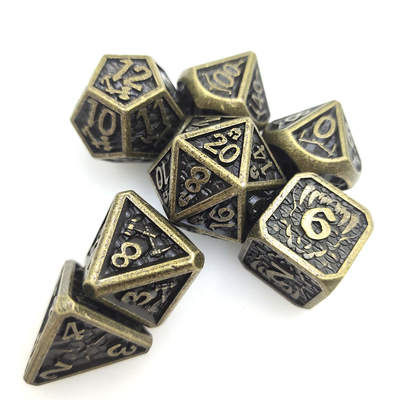 다면체 Black Dice를 게임하는 포켓 몬스터 마모 저항자 금속 RPG 주사위 날카로운 실용적 테이블 표면