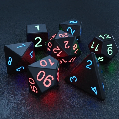 DND 보드 다면면체 다이스 성인 게임 마법 트릭 픽셀 전자 빛 LED 다이스