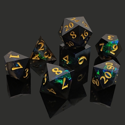 2색 맞춤형 DND RPG 다이스 세트 D6 D20 7 Mold Polyhedron 세트