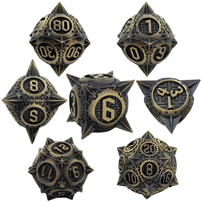 레트로 구리 운석 망치 금속 다이스 용과 던전 DND RPG D20