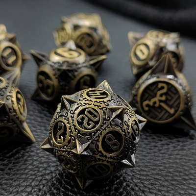 레트로 구리 운석 망치 금속 다이스 용과 던전 DND RPG D20