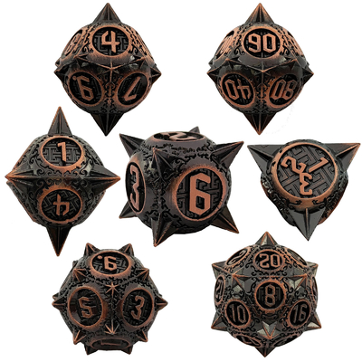 레트로 구리 운석 망치 금속 다이스 용과 던전 DND RPG D20