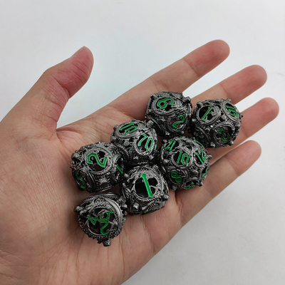 롱콩 서클 금속 다이스 세트 DND 던전 및 멀티 누들 RPG 체스보드 게임