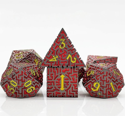 Solid Maze Multi-Faceted Metal Dice DND#RPG 던전 앤 롱 크루스