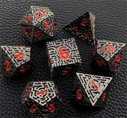 Solid Maze Multi-Faceted Metal Dice DND#RPG 던전 앤 롱 크루스