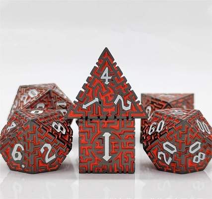 Solid Maze Multi-Faceted Metal Dice DND#RPG 던전 앤 롱 크루스