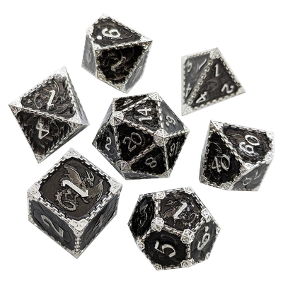 다면적 금속 RPG Dice Flying Dragon Solid Smooth Dragon DND