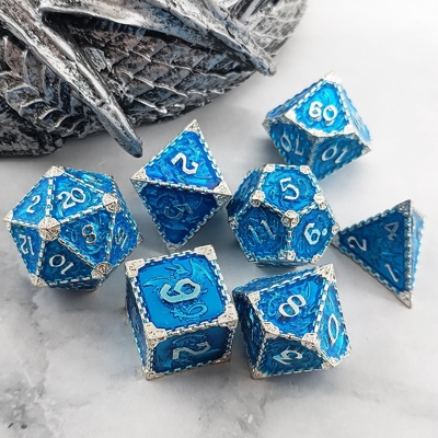 다면적 금속 RPG Dice Flying Dragon Solid Smooth Dragon DND