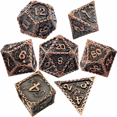 다면적 금속 RPG Dice Flying Dragon Solid Smooth Dragon DND