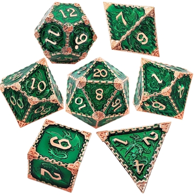 다면적 금속 RPG Dice Flying Dragon Solid Smooth Dragon DND