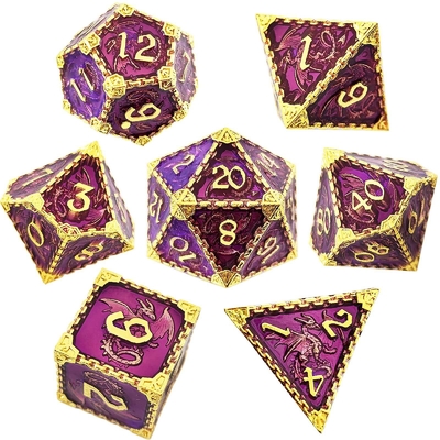 다면적 금속 RPG Dice Flying Dragon Solid Smooth Dragon DND