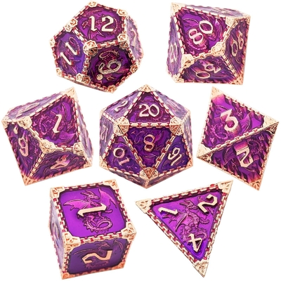 다면적 금속 RPG Dice Flying Dragon Solid Smooth Dragon DND