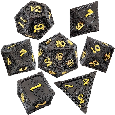 다면적 금속 RPG Dice Flying Dragon Solid Smooth Dragon DND