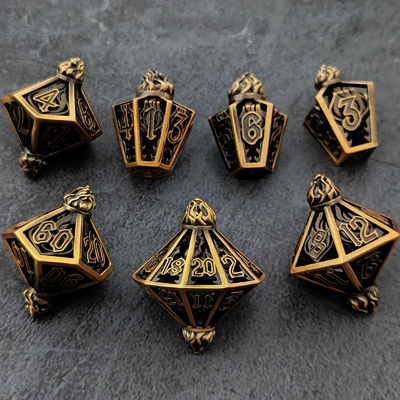 새집 홀 멀티 얼굴 금속 다이스 베이드 게이트 던전 및 DND#RPG