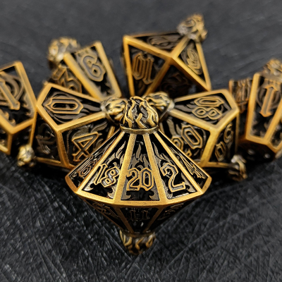 새집 홀 멀티 얼굴 금속 다이스 베이드 게이트 던전 및 DND#RPG