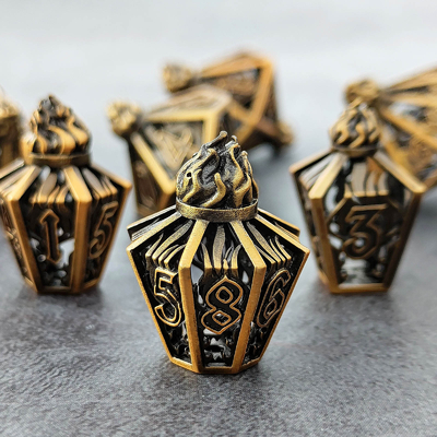 새집 홀 멀티 얼굴 금속 다이스 베이드 게이트 던전 및 DND#RPG