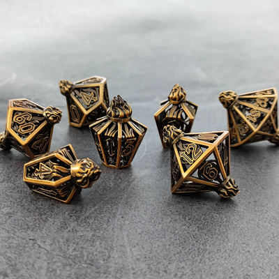 새집 홀 멀티 얼굴 금속 다이스 베이드 게이트 던전 및 DND#RPG