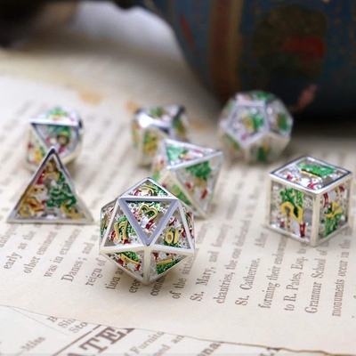 크리스마스 홀로 멀티 누들 메탈 다이스 디지털 DND 드래곤과 던전 TRPG 다면적