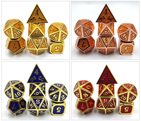 DND RPG 미니 메탈 다이스 러닝 그룹 게임 보드 게임 멀티 얼굴
