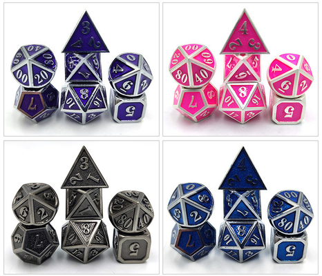 DND RPG 미니 메탈 다이스 러닝 그룹 게임 보드 게임 멀티 얼굴