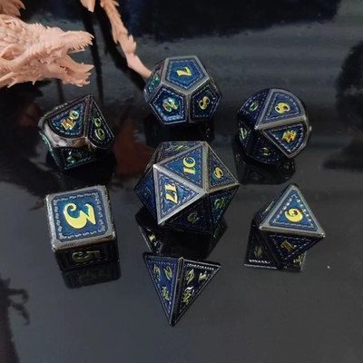 드래곤 스케일 솔리드 메탈 다이스 세트 다채로운 DND RPG 밝은 색상