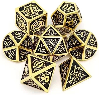 스파이더맨 솔리드 금속 다면자 다이스 세트 DND RPG 고급 스타일