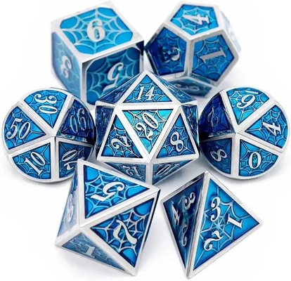 스파이더맨 솔리드 금속 다면자 다이스 세트 DND RPG 고급 스타일