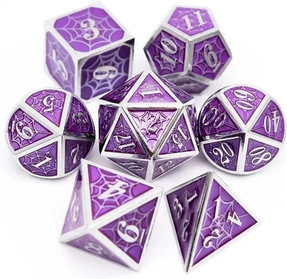 스파이더맨 솔리드 금속 다면자 다이스 세트 DND RPG 고급 스타일