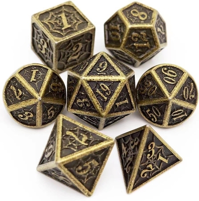 스파이더맨 솔리드 금속 다면자 다이스 세트 DND RPG 고급 스타일