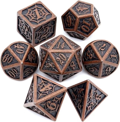 스파이더맨 솔리드 금속 다면자 다이스 세트 DND RPG 고급 스타일