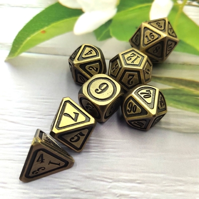 고대 청동 금속 Dice 세트 5인칭 게임 색상 Stray Earth Alloy Dice