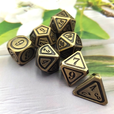 고대 청동 금속 Dice 세트 5인칭 게임 색상 Stray Earth Alloy Dice