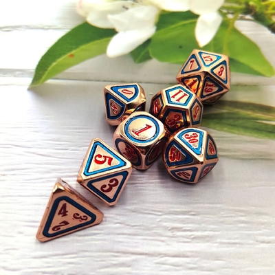 DND RPG 솔리드 메탈 다이스 슈트 전기 수영 기술 순회 지구
