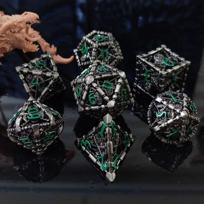 고대 홀로 메탈 다이스 스위트 드래곤과 지하 도시 보드 게임 DND RPG