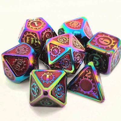 컬러풀 기어 솔리드 메탈 다이스 셋 보드 게임 쿠수 DND RPG