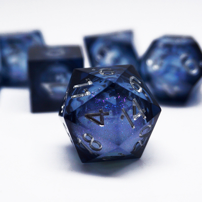 레드 플로우 샌드 액체 레진 다이스 세트 RPG DND COC 러닝 그룹