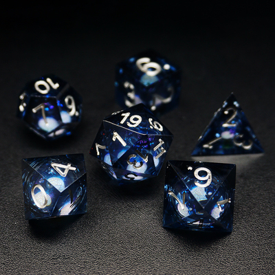 레드 플로우 샌드 액체 레진 다이스 세트 RPG DND COC 러닝 그룹
