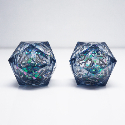 한 개의 큐니드 액체 흐름 모래 樹脂 다이스# Dnd#Rpg#Coc 매끄러운 가장자리