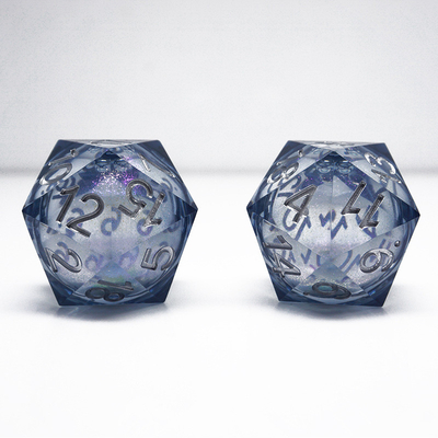 한 개의 큐니드 액체 흐름 모래 樹脂 다이스# Dnd#Rpg#Coc 매끄러운 가장자리