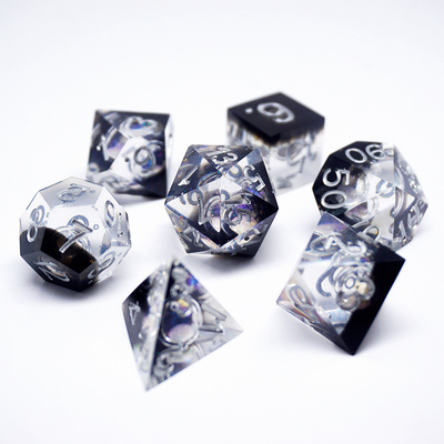 블루 골드 포일 레진 다이스 세트 커스터마이즈 다양한 색상#Rpg#Dnd#Coc