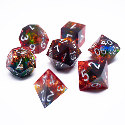 레드 골드 포일 레진 다이스 세트 핸드크래프트 커스텀 컬러#Rpg#Dnd#Coc