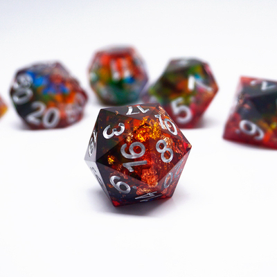 레드 골드 포일 레진 다이스 세트 핸드크래프트 커스텀 컬러#Rpg#Dnd#Coc