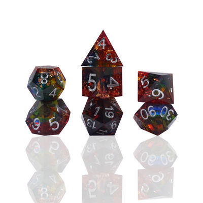 레드 골드 포일 레진 다이스 세트 핸드크래프트 커스텀 컬러#Rpg#Dnd#Coc
